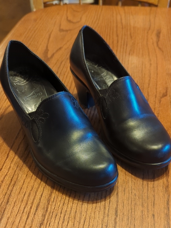 Dansko Shoes - Dansko Black Women's Block Heel Slip-On Loafers